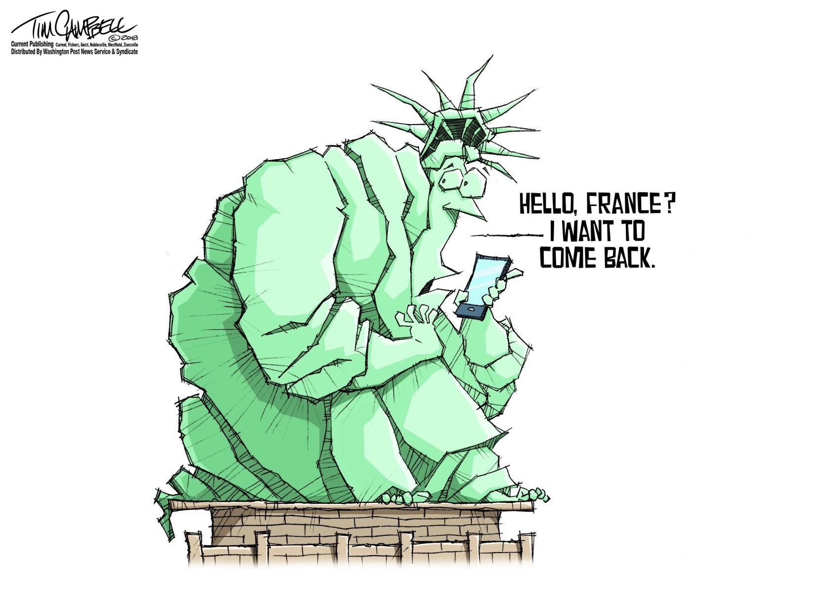 Tim Campbell cartoon